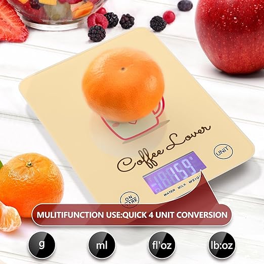 Food Scale Kitchen Scale Food Scales Digital Weight Grams and Ounces Small Electronic Food Scale for Baking Cooking Coffee Lover