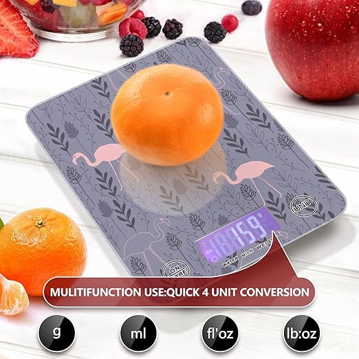 Food Scale Kitchen Scale Food Scales Digital Weight Grams and Ounces Small Electronic Food Scale for Baking Cooking Flamingo