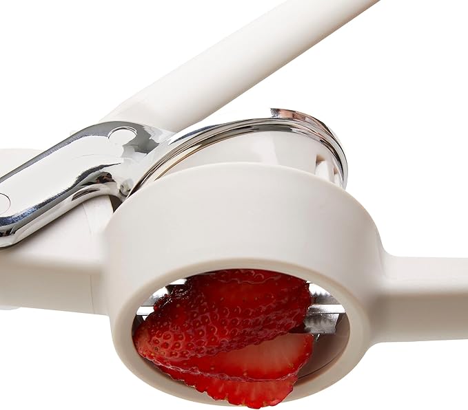 Chef'n FreshForce Hand-Held Slicer, Slices Mushrooms, Strawberries, Kiwis and More, Taupe