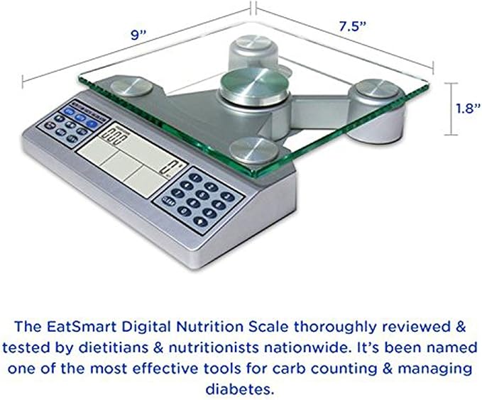 Eat Smart Digital Nutrition Food Scale with Professional Food and Nutrient Calculator