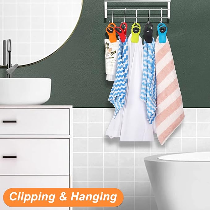 16 Pack Chip Clips Bag Clips, Multicolor Clips for Food Packages, Multipurpose Magnetic Clips, Chip Clips Bag Clips Food Clips, Refrigerator Magnet Clips Chip Clip, Bag Clips for Food Storage