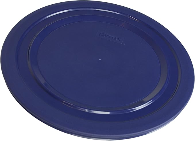 Pyrex 7404 4.5qt Sculpted Glass Mixing Bowl & 7404-PC 4.5qt Blue Lid