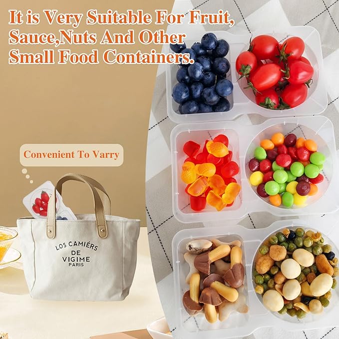 40Set Snack Containers,Reusable Snack Containers with Lids,Snack Pack Containers for Portion Control and Meal Prep Lunch Containers for School Office Travel
