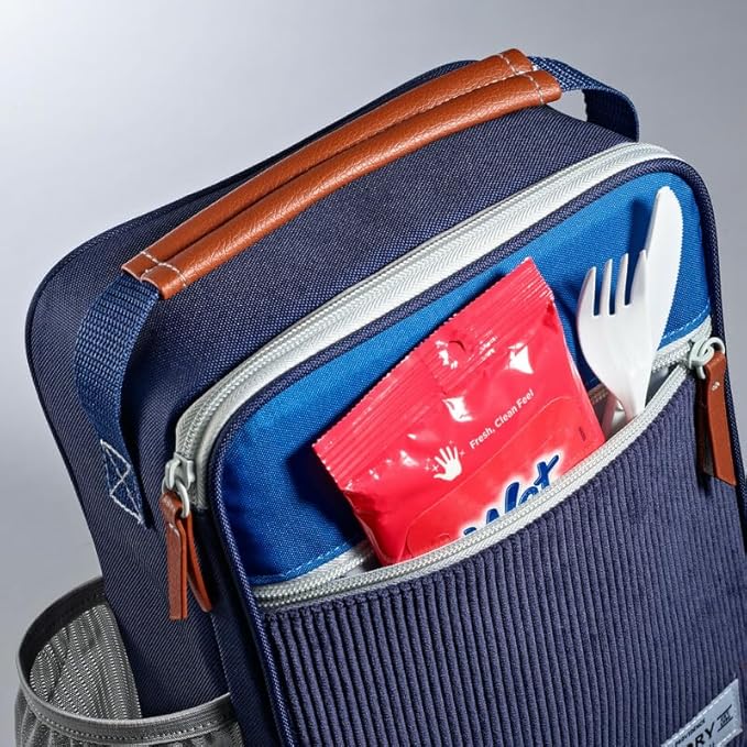 Fit & Fresh Insulated Lunch Box for Kids with Containers Included, Navy Blue, Unisex