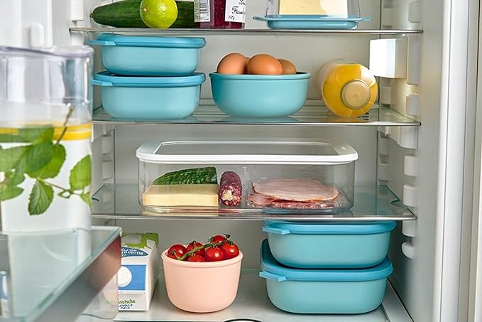 Mepal Cirqula Multi Bowl Rectangular 750 ml Nordic Green-Food Storage Box-Stackable-Dishwasher Safe, Polypropylene