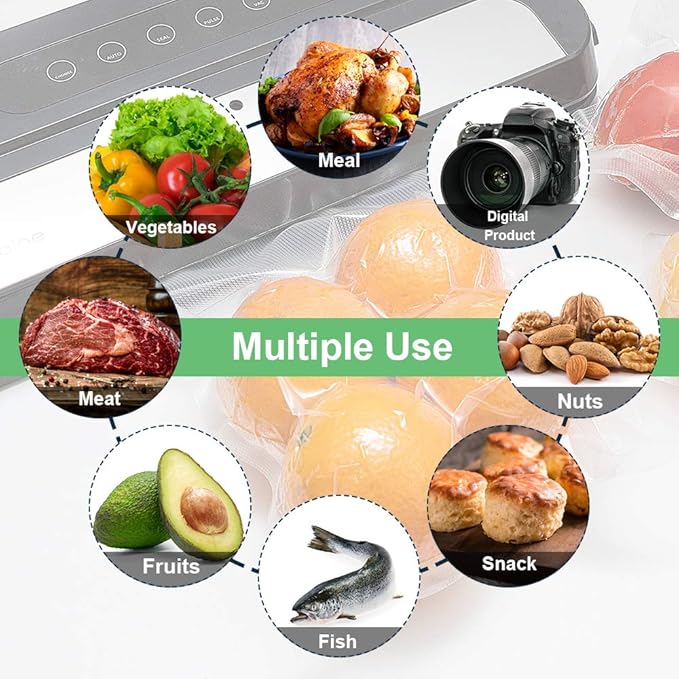 4mil 100 Plus Gallon Size11x20Inch Vacuum Sealer Food Bags with BPA Free,Heavy Duty,Great for Vac Storage or Sous Vide Cooking