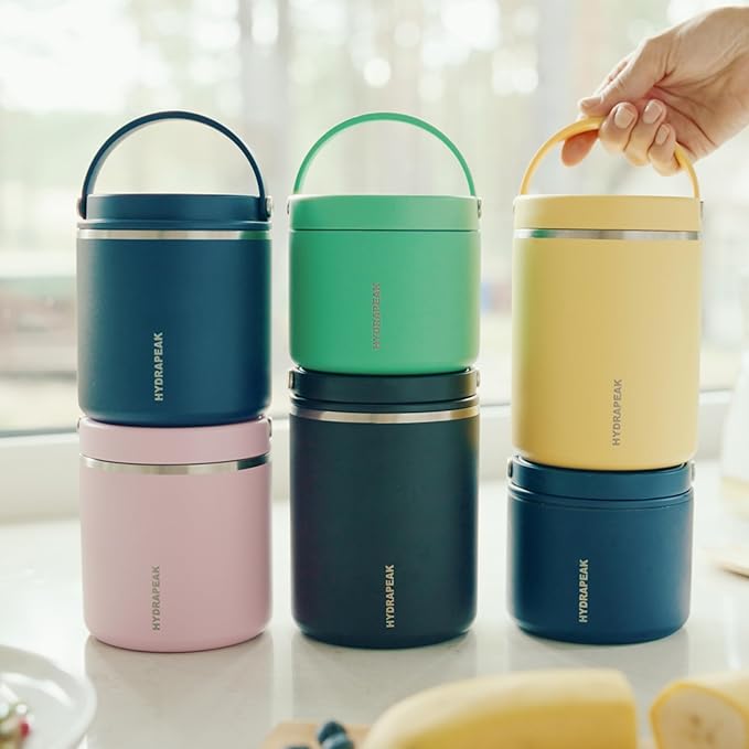 Hydrapeak 25oz Stainless Steel Vacuum Insulated Thermos Food Jar | Thermos for Hot Food and Cold Food, Wide Mouth Leak-Proof Soup Thermos for Adults, 10 Hours Hot and 16 Hours Cold (Lavender)