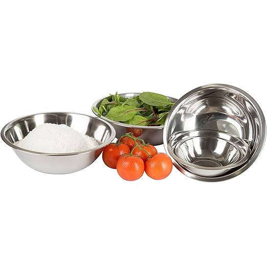 Culigrade Stainless Steel Mixing Bowl Set of 6-0.75, 1.5, 3, 4, 5, 8 Quart Sizes - Nesting, Durable, Easy to Clean, Ideal for Baking, Cooking, and Food Prep