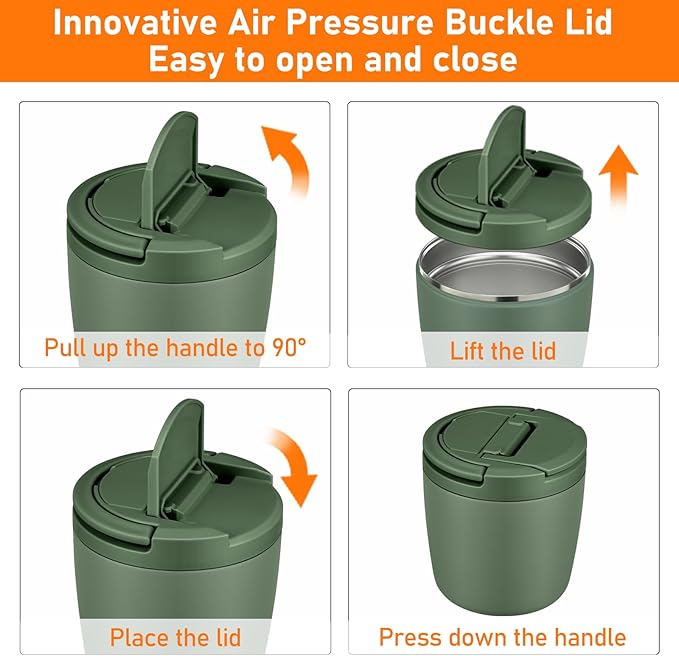 40oz Insulated Lunch Containers for Adults Soup Thermo for Hot Food Jar Wide Mouth Leak Proof Vacuum Stainless Steel Thermal Bento Box with Buckle Lid and Spoon