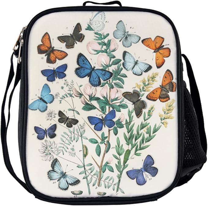 Butterfly Backpack, Butterfly Backpack For Girls Bundle 3 Pieces for Teens, Boys and Girls Butterfly Bookbag, Insulated Lunch Bag and Pencil Case Perfect for School and Everyday Use.