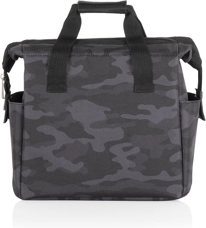 PICNIC TIME - On The Go Lunch Bag - Soft Cooler Lunch Box - Insulated Lunch Bag, (Black Camo)