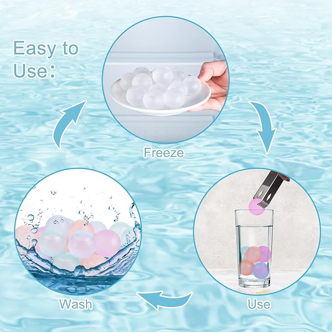 100 Pack Color-changing Reusable Ice Cube for Drinks, Colorful Round Shape Plastic ice Cubes Without Diluting BPA Free, Refreezable Ice Cubes for Coffee, Wine, Whiskey, Cocktails (Color-changing)