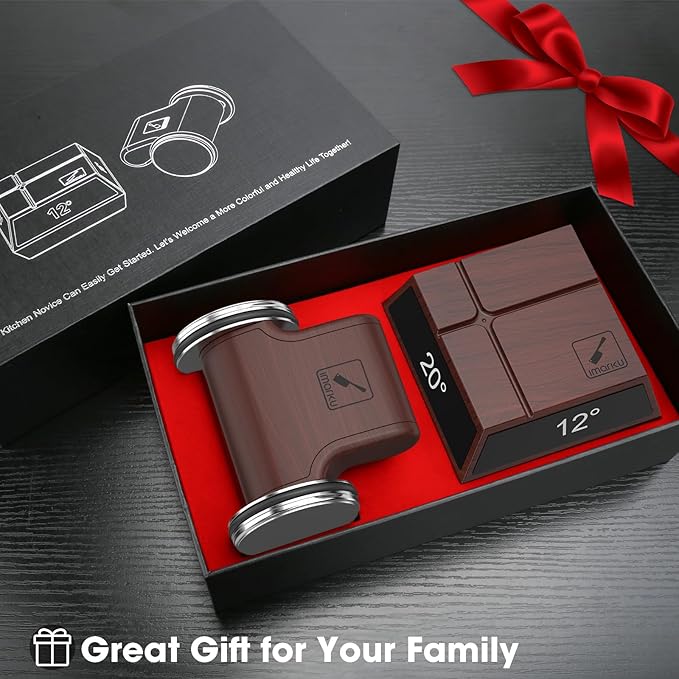 imarku Knife Sharpener, Professional Rolling Knife Sharpener with ABS Construction, 2 Diamond Discs & 4 Magnetic Angles (12°/13°/15°/20°) for All Kitchen Knife Set, Father's Day Gifts