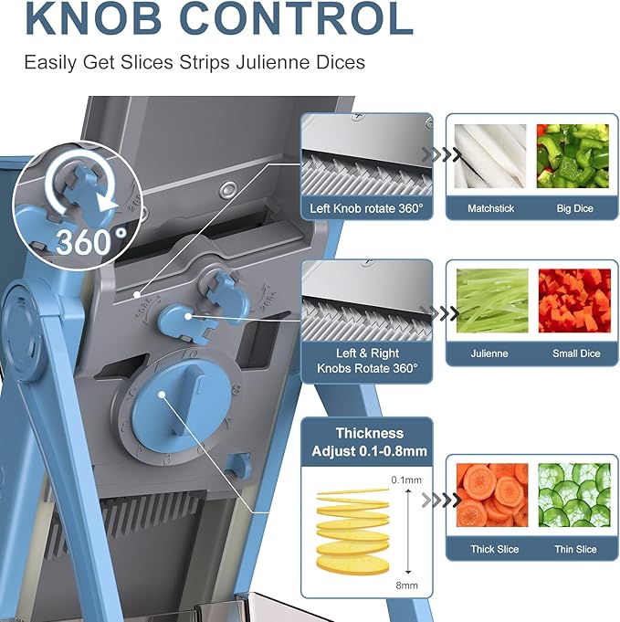 Chopper Vegetable Cutter, Safe Mandoline Slicer for Kitchen, Vegetable Chopper, Vegetable Slicer and Chopper