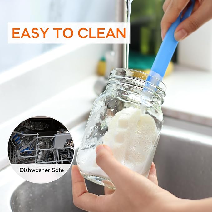 Mason Jars 16 oz with Lids and Bands, 15 Pack Regular Mouth Canning Jars, Clear Glass Jars for Canning, Food Storage and Fermenting, Labels & Brusher Included - Microwave & Dishwasher Safe