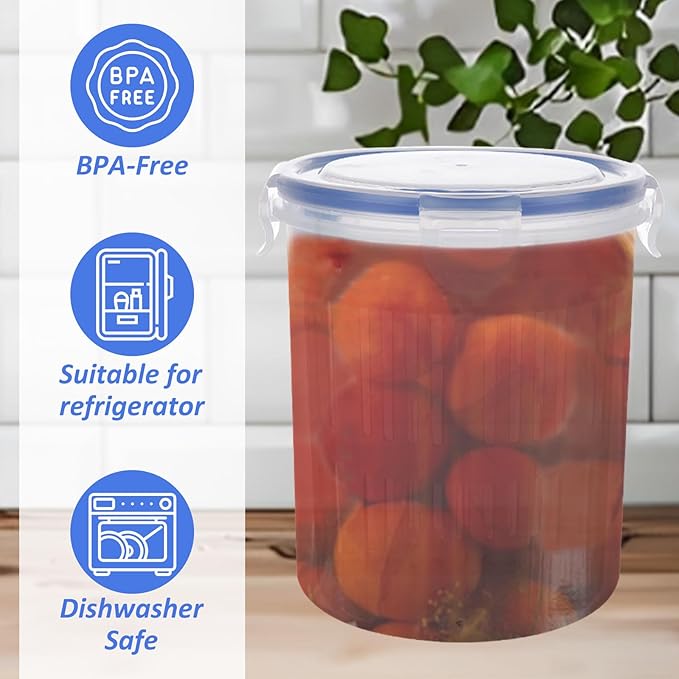 CYEAH 6 Pcs Pickle Jar with Strainer Flip, 33 oz & 25 oz Pickle Jar Container with Leak Proof and Lock It Lid, Pickle Holder Keeper Lifter, Bucket of Pickles for Olive Jalapeno Juice Food Storage
