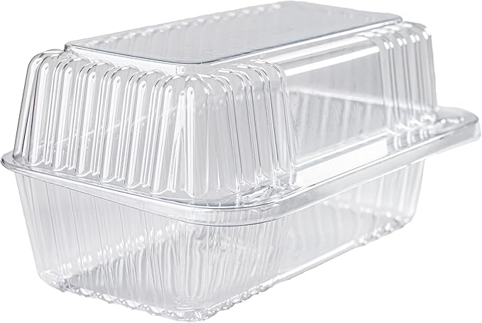 Tecnoplast 25-Pack Clear Plastic Food Containers, Clamshell Take Out Containers, 7 x 4 inch, Perfect for Dessert, Snacks, and Meals