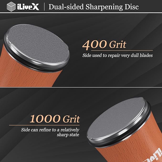 Rolling Knife Sharpener – Work Sharp Sharpener for Kitchen & Pocket Knife Sharpening Kit with Sharpening Stone – Roller Knife Sharpener, Afilador de Cuchillos – Kitchen Gadget & Tool