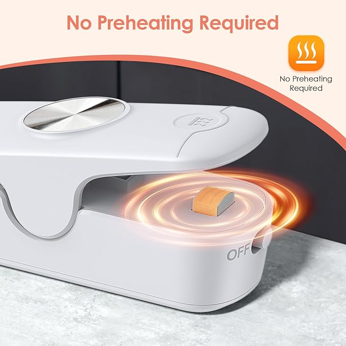 Bag Sealer, 2 in 1 Mini Bag Sealer Heat Seal and Cutter, Portable Chip Bag Sealer Heat Sealer Bag Resealer for Snacks Candies Plastic Bag Food Storage (Batteries Included)