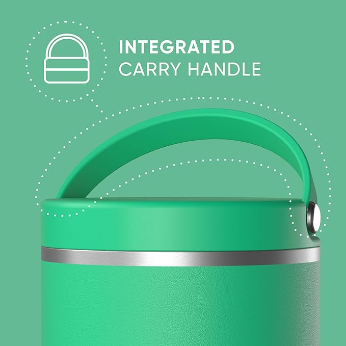 Hydrapeak 25oz Stainless Steel Vacuum Insulated Thermos Food Jar | Thermos for Hot Food and Cold Food, Wide Mouth Leak-Proof Soup Thermos for Adults, 10 Hours Hot / 16 Hours Cold (Jade)