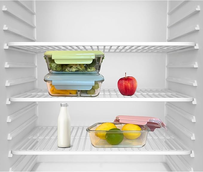 THY COLLECTIBLES Set of 3 36 OZ Glass Lunch Storage Containers with Lids and Utensils, Microwave Safe, Leak Proof, Freezer to Oven Safe for Meal Prep, Leftovers, Cooking, Bento Box (2 Compartments)