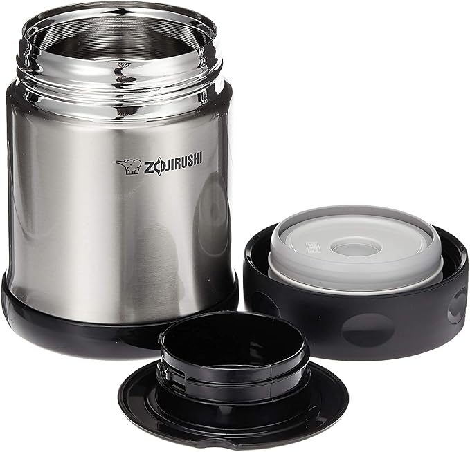 Zojirushi Steel Food Jar, Small, Black/Stainless