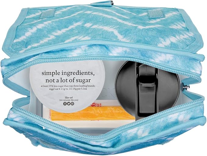 Freezable Lunch Bag, Aqua Tie Dye