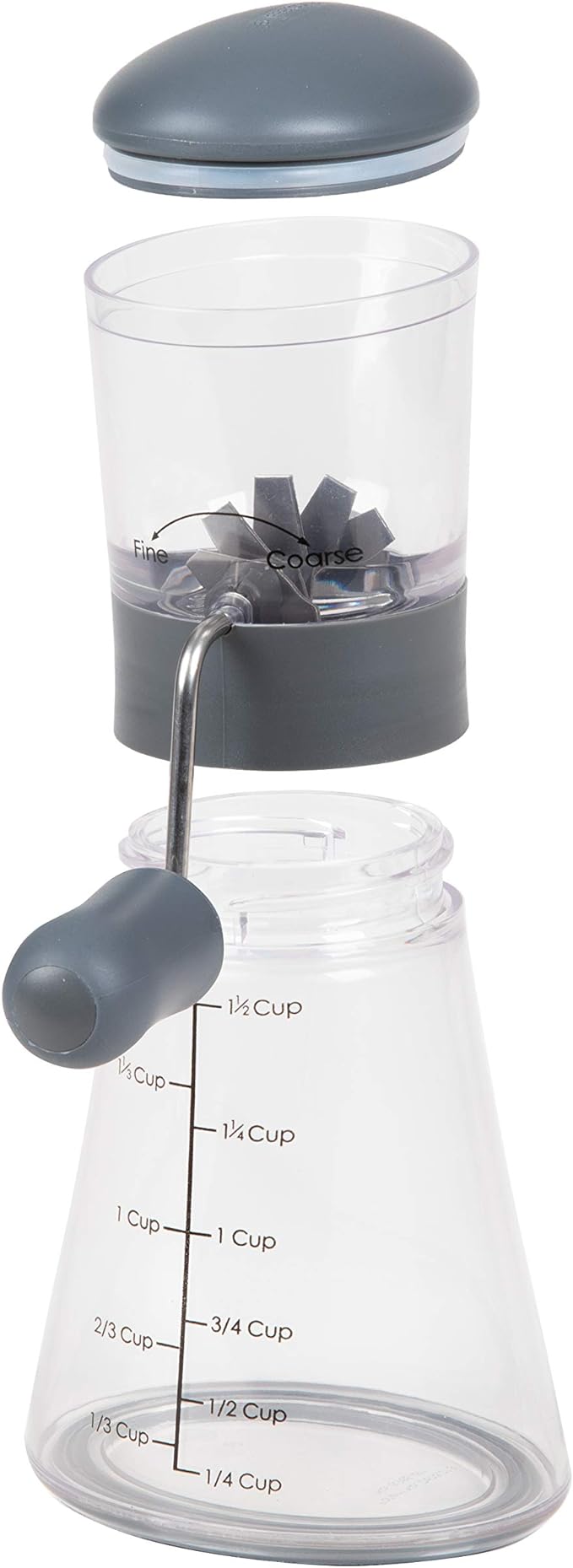 Prepworks by Progressive Nut Chopper with Non-Skid Base, Gray