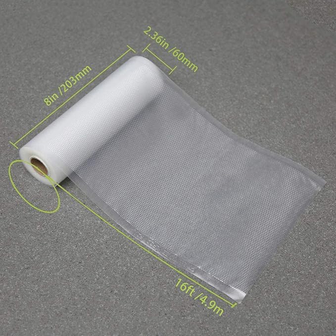 Wevac Vacuum Sealer Bags 8x16' Rolls 6 pack for Food Saver, Seal a Meal, Weston. Commercial Grade, BPA Free, Heavy Duty, Great for vac storage, Meal Prep or Sous Vide