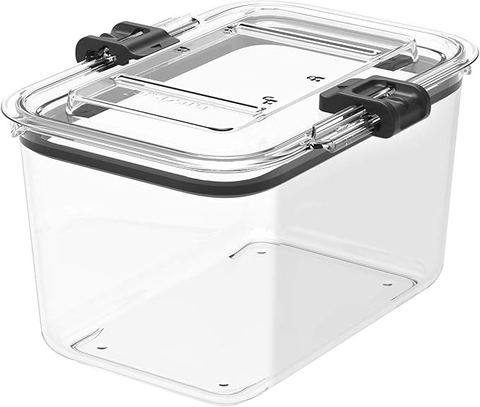Prepara Latchlok 7.8 Cup Tritan Food Storage Container, Set of 2, Clear