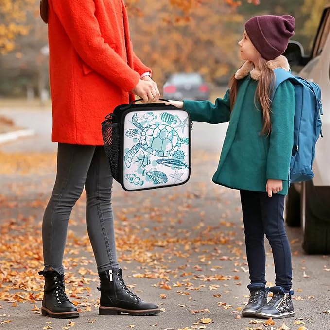 Lunch Bag Personalized Sea Turtle Ocean Lunch Bag Gifts Insulated Lunch Bag Reusable Lunch Box Picnic Travel Lunch Tote Bag Snack Bag