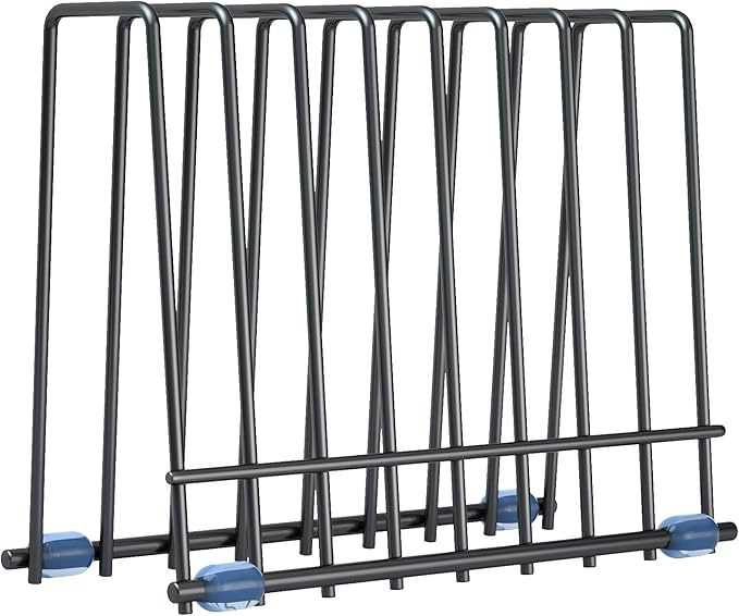 Reusable Storage Bags Rack, Stainless Stand for Reusable Storage Bags, Drying Rack Holder for Reusable Bags, Books, Makeup Brush (Black)