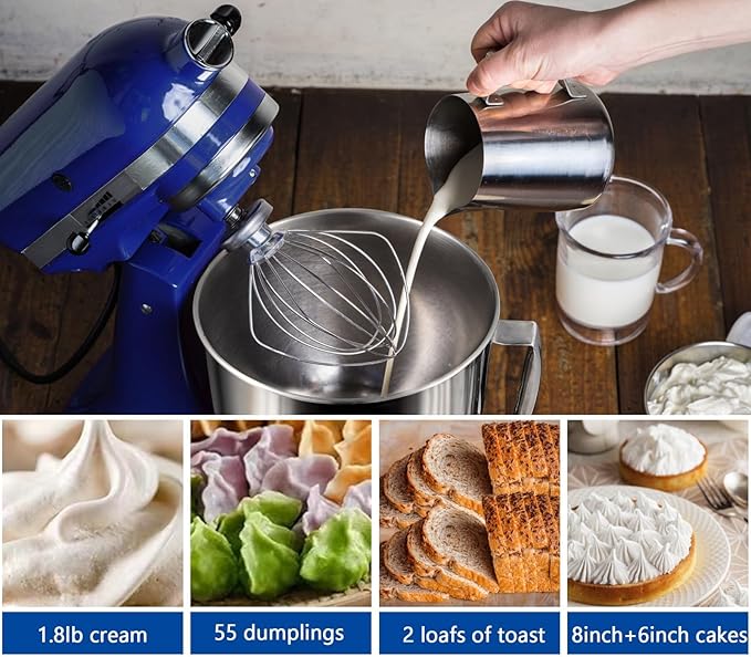 Stainless Steel 5.5 QT Bowl for KitchenAid Artisan & Classic Tilt-head Stand Mixers - Replacement Bowl Compatible with KitchenAid Mixers