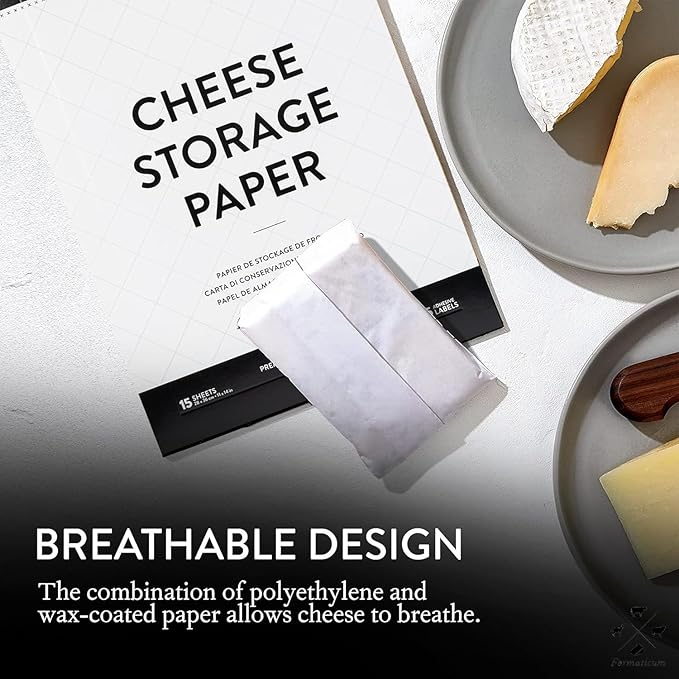 Formaticum Cheese Storage Wax-Coated Paper, Keep Charcuterie Fresh, 45 Sheets
