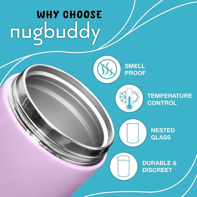 Airtight Storage Container - Vacuum Sealed Insulated w Nested Glass Jar - UV Protection, Temperature Controlled Stainless - Stays Fresh - Whiteboard Finish w Marker Included - 300 ml (3/4 Oz)