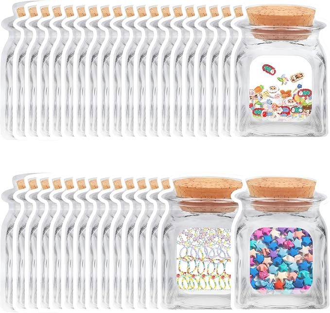 100 pcs Reusable Jar Bags,Small Mason Jar Zipper Sealed Food Storage Bag,4.3"X 6.2" Airtight Seal Ziplock Bags for Kids Cookies Nut Candy Snack Travel Camping Picnic
