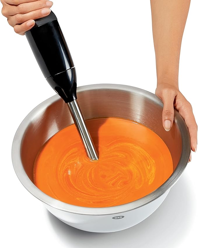 OXO Good Grips 3-Piece Stainless-Steel Mixing Bowl Set, White