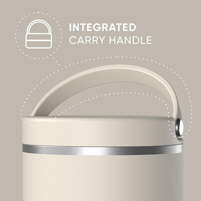 Hydrapeak 25oz Stainless Steel Vacuum Insulated Thermos Food Jar | Kids Thermos for Hot Food and Cold Food, Wide Mouth Leak-Proof Soup Thermos for Adults, 10 Hours Hot and 16 Hours Cold (Stone)