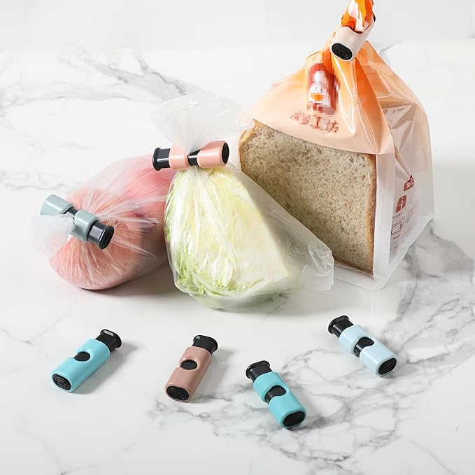 Mr. Pen- Squeeze and Lock Bread Bag Clips, 8 Pack, Cool Autumn Colors, Squeeze and Lock Bread Clips Reusable
