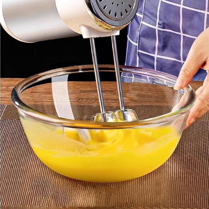 2-Pack Glass Mixing Bowls with Lids, Stackable Nesting Salad Bowls(4.7QT, 2.9QT), Large Mixing Bowl Set Batter Bowl for Cooking, Baking and Meal Prep