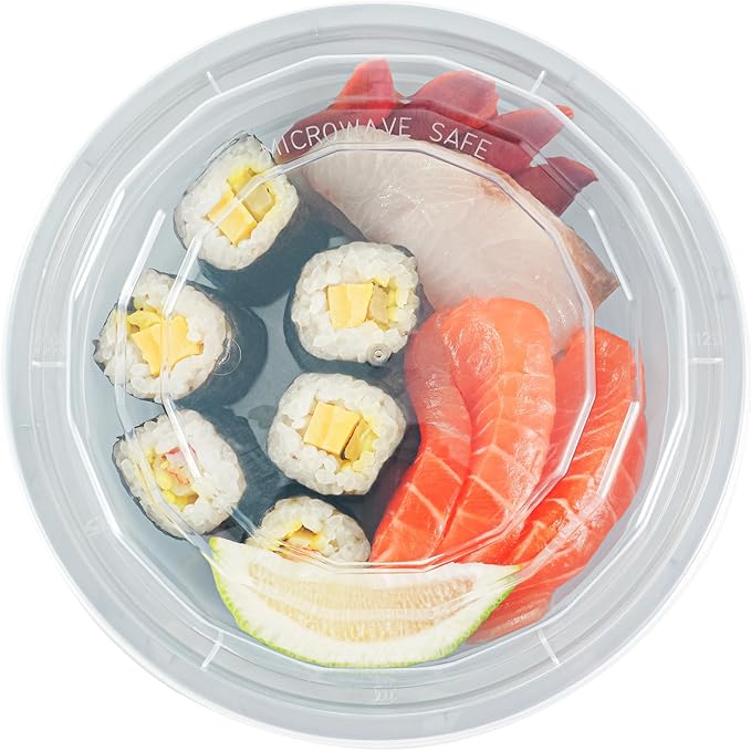 Restaurantware Asporto 16 Ounce Round Take Out Containers, 100 Food Containers With Lids - Microwavable, Disposable, Silver Plastic To Go Food Containers, No BPA, For Take Out And Delivery