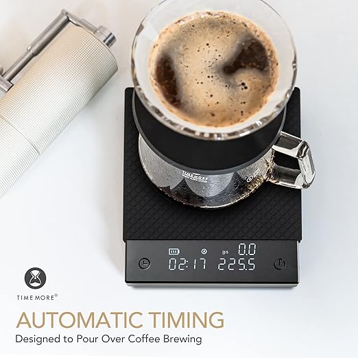 TIMEMORE Exclusive - Black Mirror Basic PRO Coffee Scale with Timer, Flow Rate Measurement, Digital Coffee Scale with 0.1g Precise Graduation, for Espresso Pour Over Drip Coffee, 2000 Grams, Black