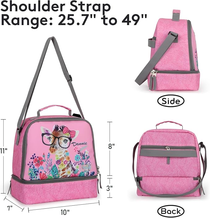 Tilami Lunch Bag,Giraffe pink