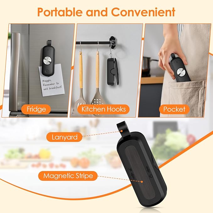 Bag Sealer, 2 in 1 Mini Bag Sealer Heat Seal and Cutter, Portable Chip Bag Sealer Heat Sealer Bag Resealer for Snacks Candies Plastic Bag Food Storage (Batteries Included)