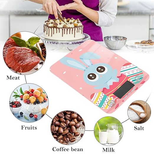 Food Scale Kitchen Scale Food Scales Digital Weight Grams and Ounces Small Electronic Food Scale for Baking Cooking Easter Egg Rabbit