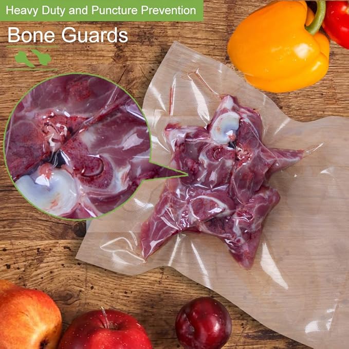 200 Pint 6X10 Vacuum Sealer Bags with Commercial Grade, BPA Free, Heavy Duty.Vacuum Sealer Freezer Bags Compatible with Any Types Vacuum Sealer