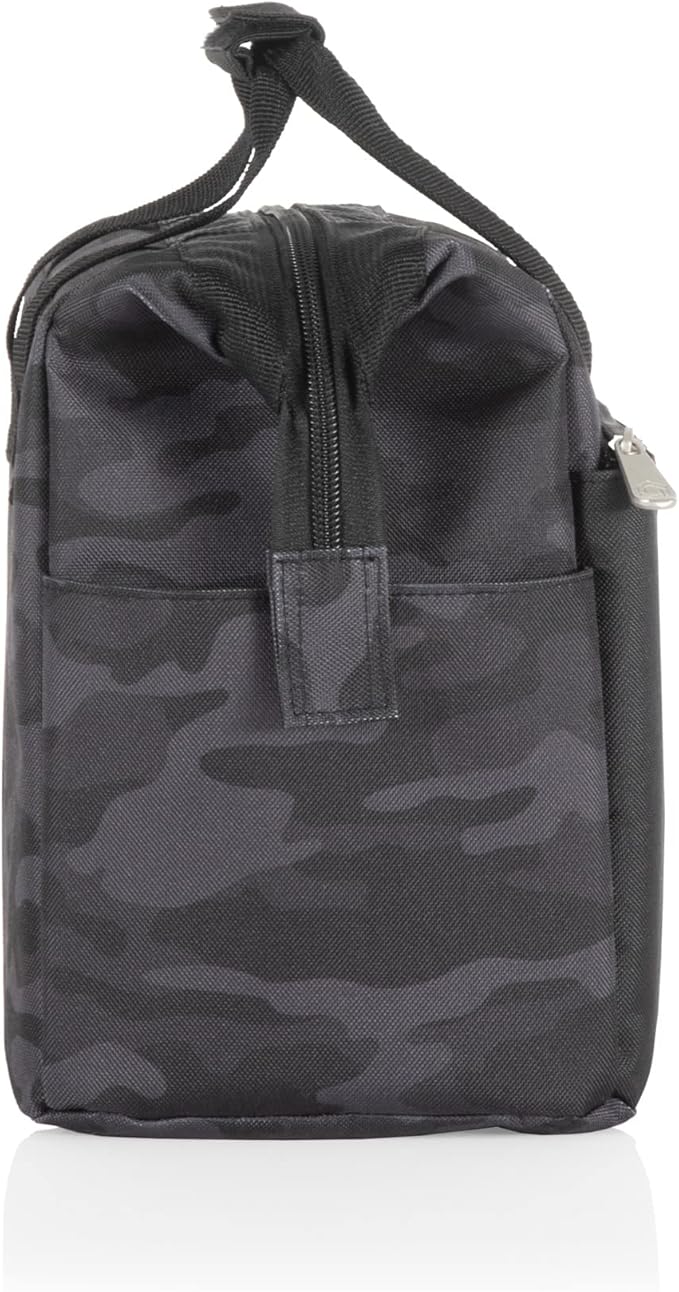 PICNIC TIME - On The Go Lunch Bag - Soft Cooler Lunch Box - Insulated Lunch Bag, (Black Camo)