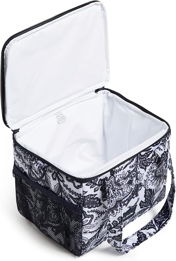 Vera Bradley Women's Recycled Ripstop Lunch Cooler, Java Navy & White, One Size