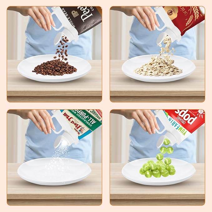 Pouring mouth food bag sealing clip, food storage clip, reusable handheld sealing clip, suitable for storage bags of particles, food, and liquids