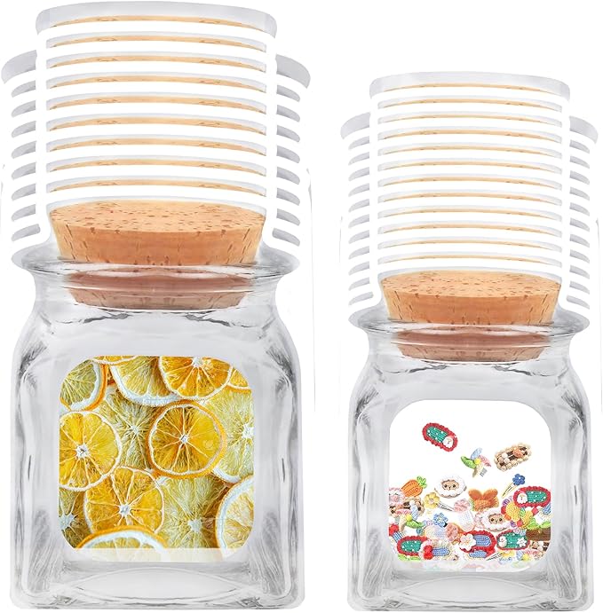 100 pcs Mason Jar Bottles Bags,2 Sizes Reusable Decorative Snack Bags,Ziplock Sealed Plastic Food Saver Storage Pouches for Kitchen Travel Camping Picnic Organizer